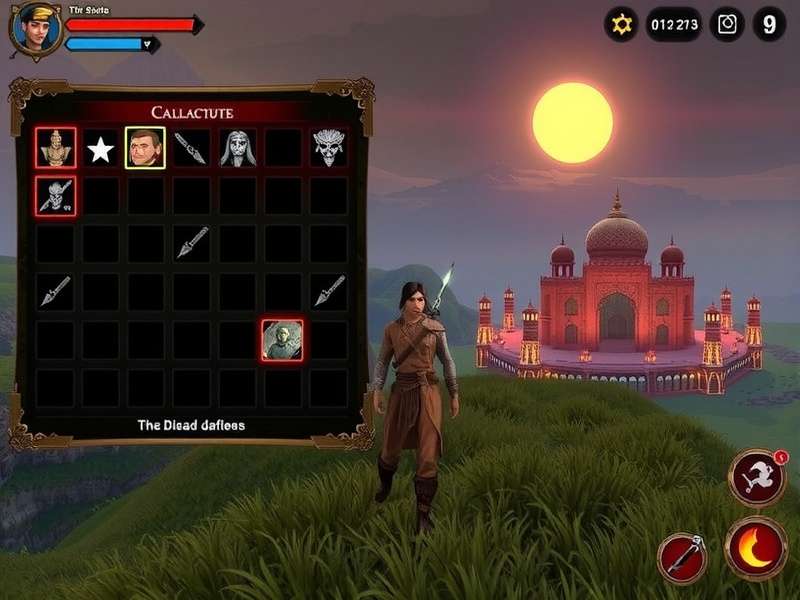 Sacred Odyssey Holy Expedition gameplay screenshot showing character in Indian landscape
